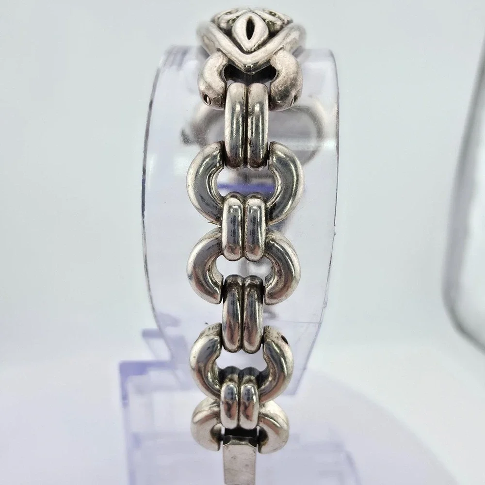 BRIGHTON 'Hollywood' Watch Ornate Open Scrollwork Silver Plate 7